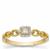 Yellow, White Diamond Ring in 9K Gold 0.15ct