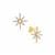 White Zircon Earrings in Gold Plated Sterling Silver 0.75cts