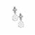 Golconda Quartz Earrings with White Zircon in Sterling Silver 4.23cts