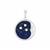 Sar-i- Sang Lapis Lazuli Pendant with White Zircon in Sterling Silver 12.01cts
