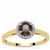 Burmese Grey Spinel Ring with White Zircon in 9K Gold 0.90ct