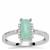 Gem-Jelly™ Aquaprase™ Ring with White Zircon in Platinum Plated Sterling Silver 1.30cts