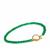 Green Agate T Bar Clasp Bracelet  in Gold Tone Sterling Silver 15cts