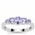 Tanzanite Ring in Sterling Silver 0.80ct
