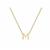 Letter 'M' Necklace  in 9K Gold 43cm/17'
