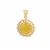 Butterscotch Amber Pendant with White Zircon in Gold Flash Sterling Silver 