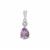 Moroccan Amethyst Pendant with White Zircon in Sterling Silver 1.75cts