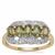 Erongo Mountains Demantoid Garnet Ring with White Zircon in 9K Gold 1.75cts