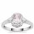 Nuristan Kunzite Ring with White Zircon in Sterling Silver 1.50cts