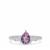Moroccan Amethyst Ring with White Zircon in Sterling Silver 1.10cts