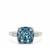 Versailles Topaz Ring with White Zircon in Sterling Silver 5.35cts