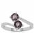 Burmese Spinel Ring with White Zircon in Sterling Silver 1.43cts