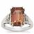 Pink Diaspore Ring with Diamond in Platinum 950 7.55cts
