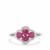 John Saul Ruby Ring with White Zircon in Sterling Silver 1.55cts