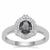Mogok Silver Spinel Ring with White Zircon in Sterling Silver 0.86ct