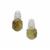 Grossular Earrings with White Zircon in Sterling Silver 12.85cts