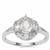 Ratanakiri Zircon Ring with White Zircon in Sterling Silver 1.29cts