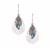 Mother of Pearl Earrings with Sleeping Beauty Turquoise in Sterling Silver