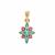 Botli Green Apatite Pendant with Pink Tourmaline in 9K Gold 1.65cts