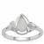 Gem Jelly Aquaprase™ Ring with White Zircon in Sterling Silver 0.91ct