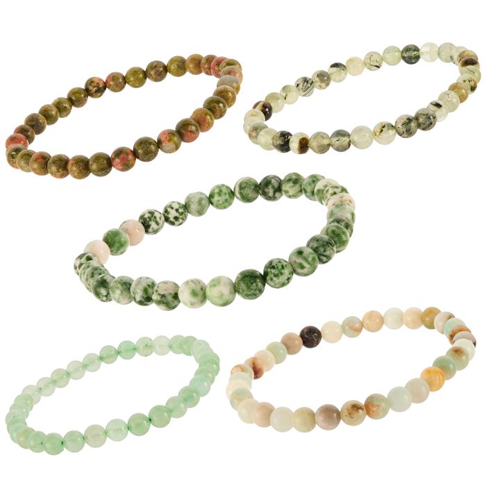 High quality Set of 5 Jade bracelets