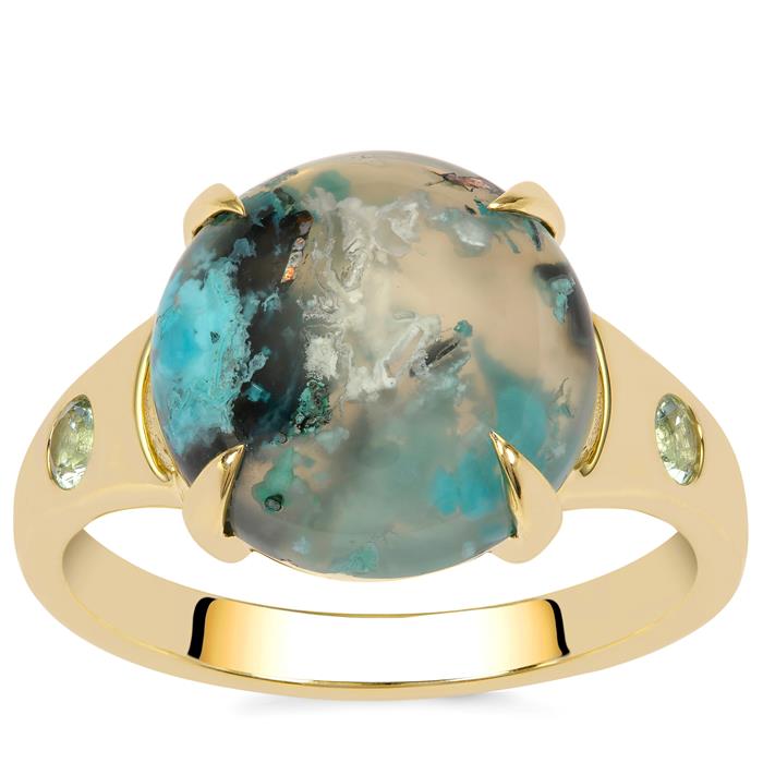 Blue Aquadite & Aquaiba™ Beryl 9K Gold Ring ATGW 5.65cts | Gemporia