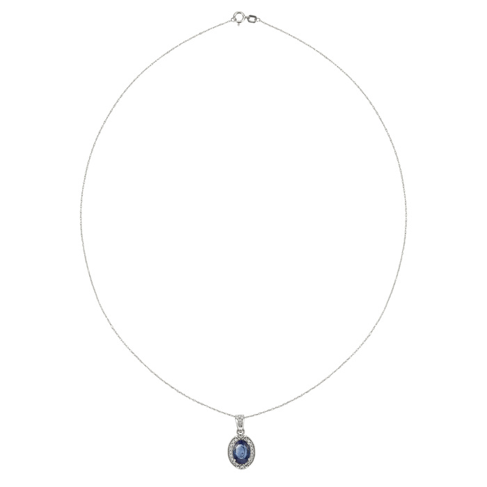 Blue Sapphire Necklace SV925、SV950 Blue Sapphire Tennis Necklace – A Champion-Inspired Design | Happy