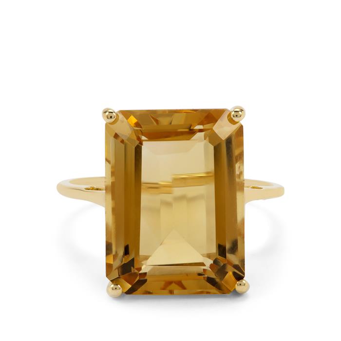 Rio Golden Citrine Ring in 9K Gold 11.50cts | Gemporia