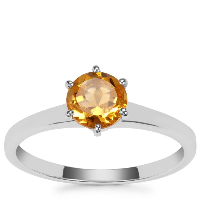 0.78ct Agada Dorada Citrine Sterling Silver Ring