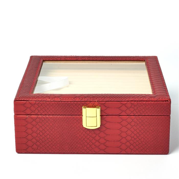 Kimbie Pu Two Layer Ring Box (Holds 182 Rings) - Available in Gold