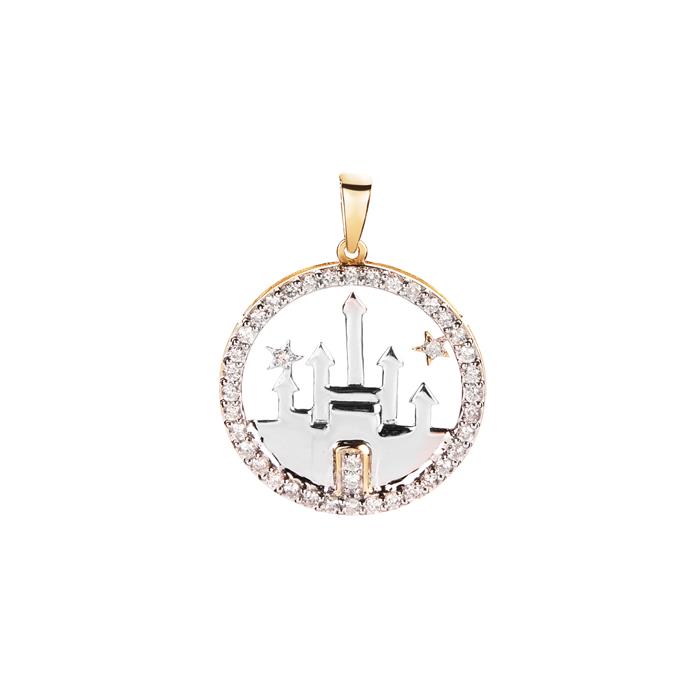 Canadian Diamonds Pendant in 9K Two Tone Gold 0.51ct | Gemporia