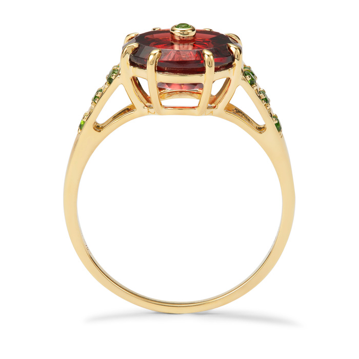Glenn Lehrer TorusRing Rajasthan Garnet Ring with Chrome Diopside