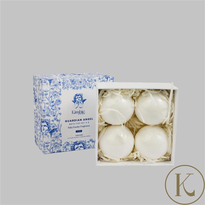 Kimbie Home Guardian Angel 'Baby Powder Fragrance' Bath Fizz Set x