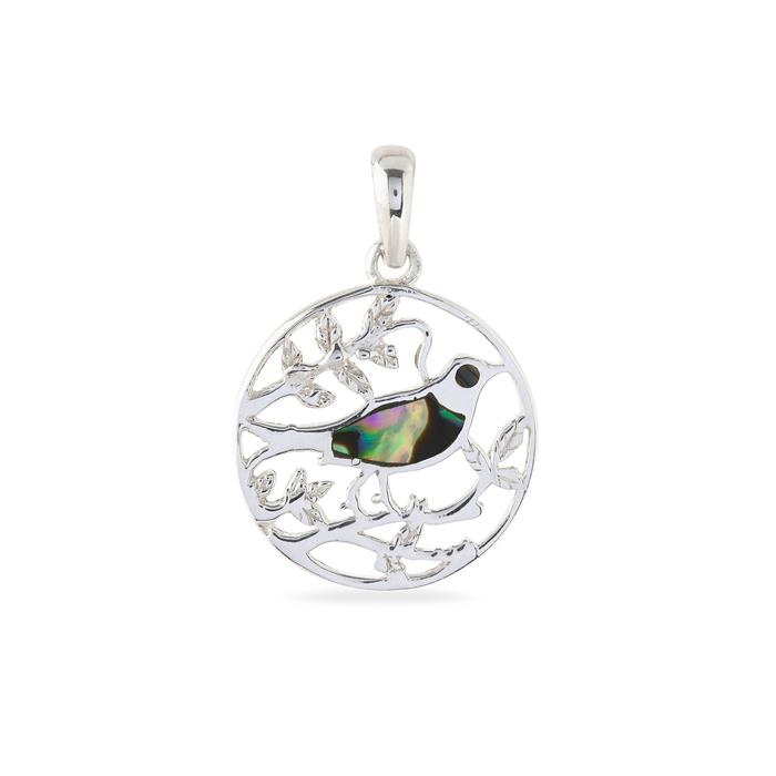 Abalone Sterling Silver 925 Balinese Pendant. Balinese Braided Abalone outlet Statement 925 Pendant. New Zealand Abalone Sterling 925 Pendant