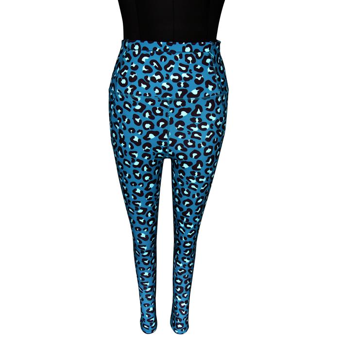 Destello Leopard Print Legging Choice of 4 Sizes Teal