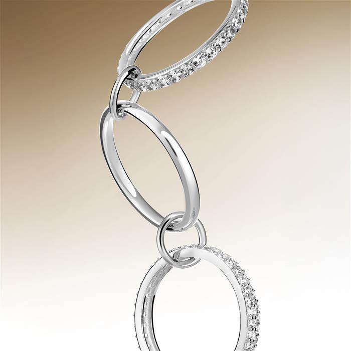 Spira Stackable White Zircon Ring in Sterling Silver 3.49cts Spira Stackable White Zircon Ring in Sterling Silver 3.49cts
