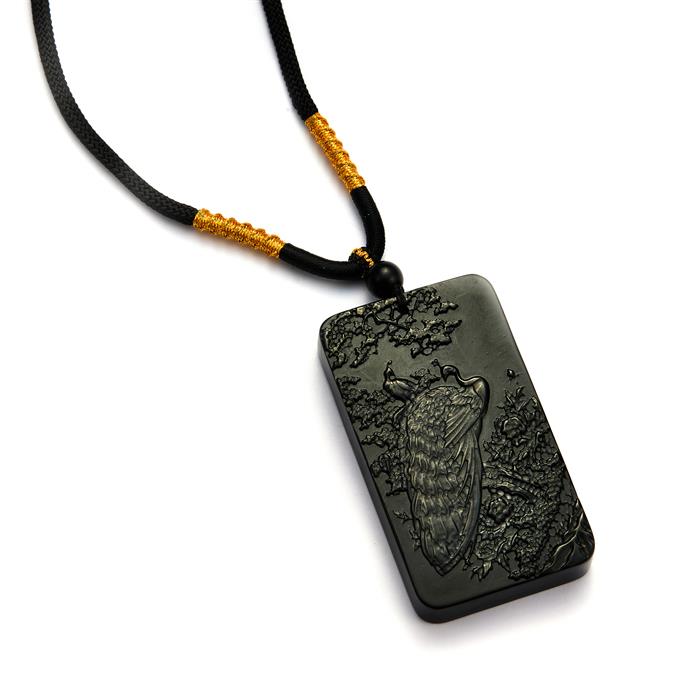 Khotan Black Jade Carved Rope Necklace 329cts | Gemporia