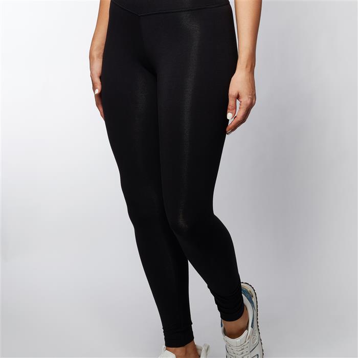 Destello Waistband Leggings Black Choice of 6 Sizes Gemporia