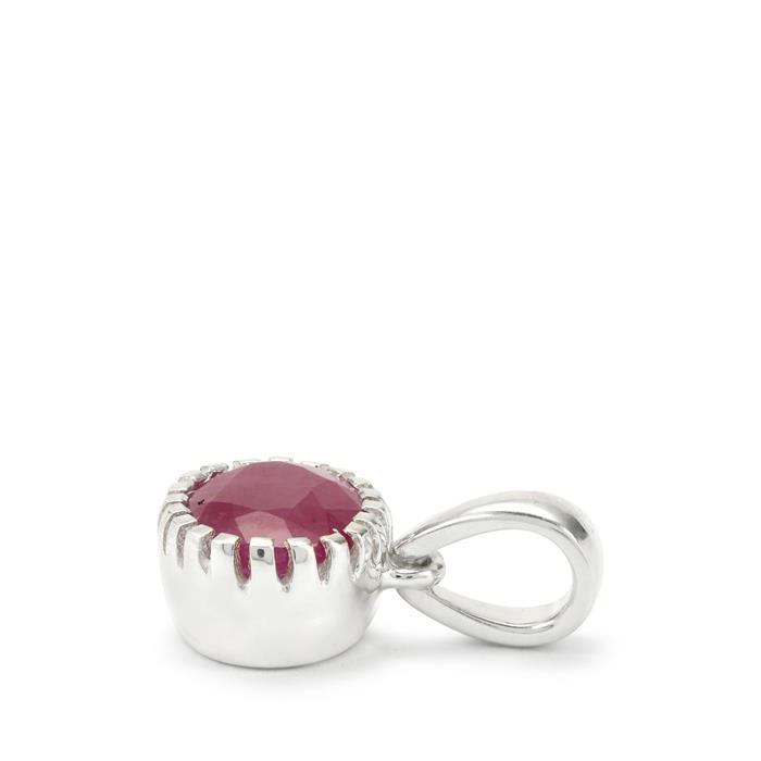 Kenyan Ruby Pendant in Sterling Silver 1.60cts | Gemporia