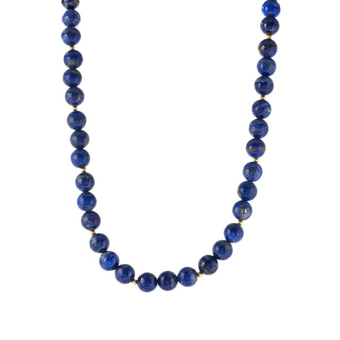 291.80cts Lapis Lazuli Gold Tone Sterling Silver Necklace | Gemporia