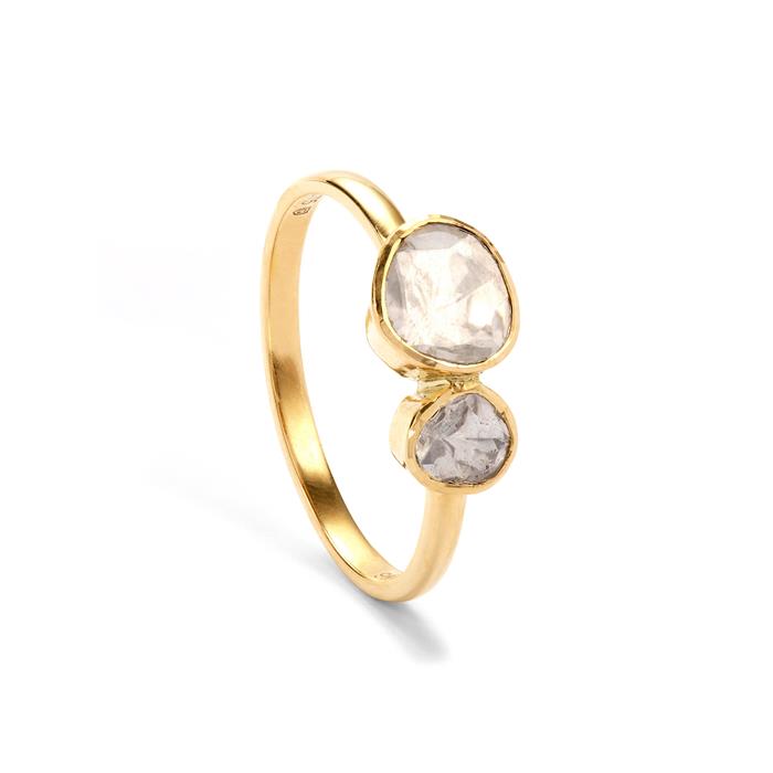 Polki Diamond Ring in 9K Gold Gemporia
